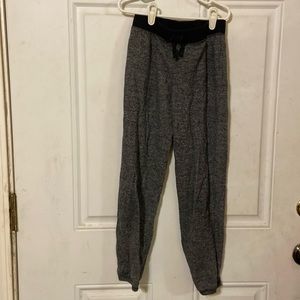 BCBG boys size 8-10 joggers black and gray cuffed bottom